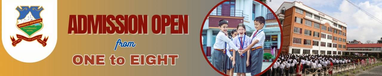 Admissions Open at Brihaspati Vidyasadan From Grade 1 to 8
