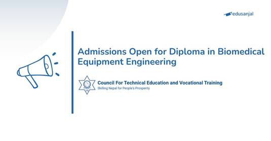 Admissions Open for Diploma in Biomedical Equipment Engineering