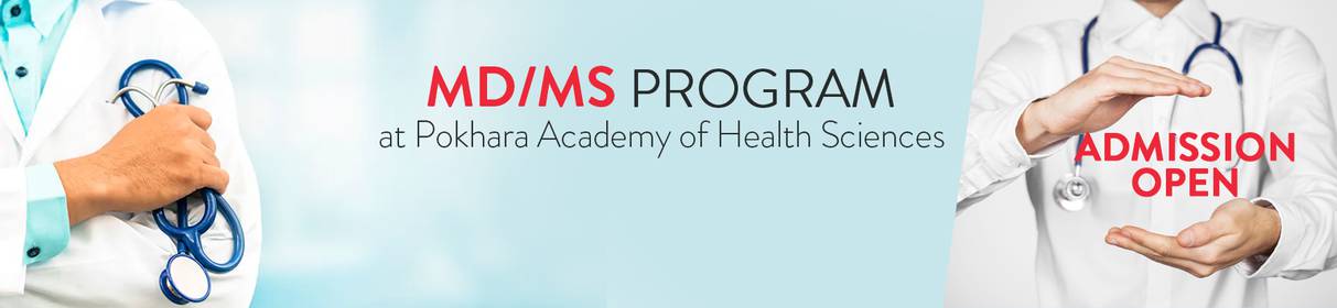 Entrance Exam Notice for MD/MS program at Pokhara Academy of Health Sciences