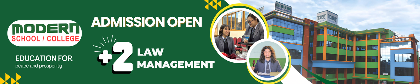 Admission Open for Plus Two at Modern School/ College - 2083