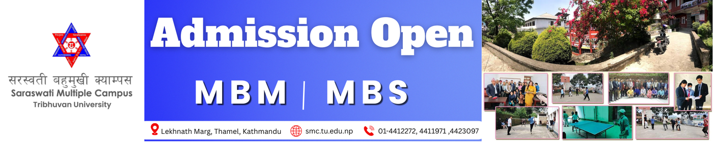 Admission open for MBS and MBM at Saraswati Multiple Campus