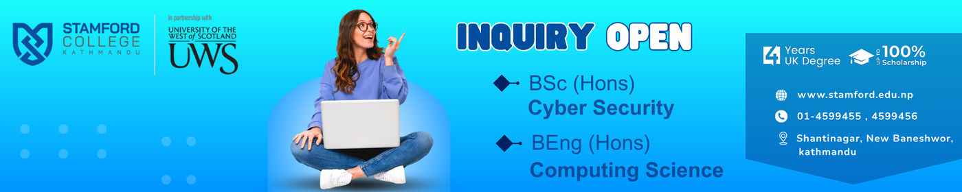 Inquiry Open for Bachelor Level Programs at Stamford College Kathmandu
