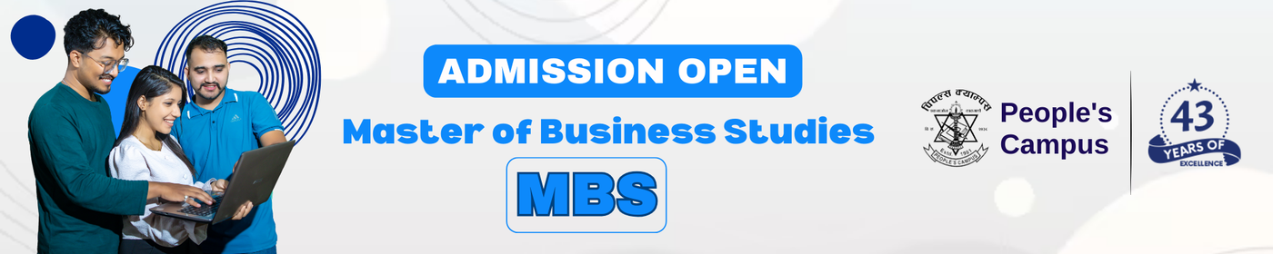 Admission open for MBS programs at People's Campus