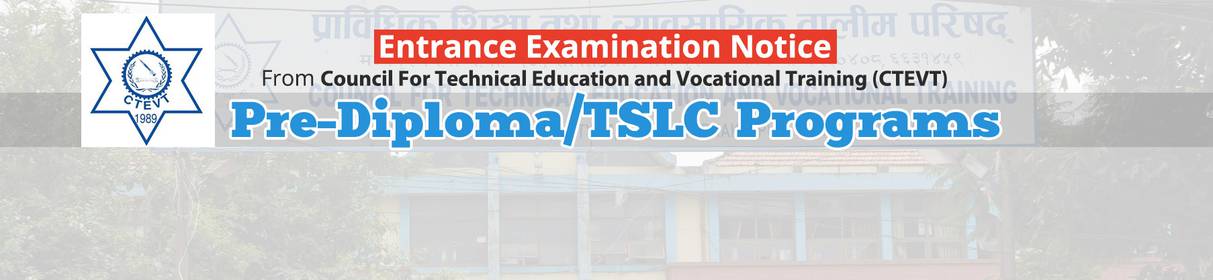 CTEVT Pre-Diploma Admission Application Notice