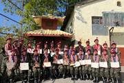 Janata Secondary School’s 51st NCC batch celebrating their certification.