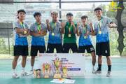 The champions celebrate their triumphant victory at the Inter-College Futsal Tournament.