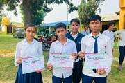 Students after the certificate distribution ceremony.