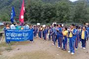 Students participating in a vibrant rally to celebrate the 61st National Children's Day.