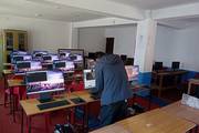 Well-equipped computer lab facility providing students with essential digital skills.