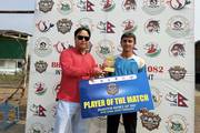 Students celebrating their success and awards at the Bharatpur Mayor's Cup 2082.