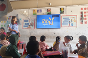 ECD students learning rhymes via digital platform