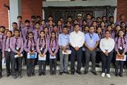 Grade 12 management students during an industrial field visit to Dabur Nepal in Parwanipur, Bara.
