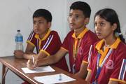 Students of Shree Secondary School, Rajhena, Dang, demonstrating their commitment to academic excellence during a classroom session.