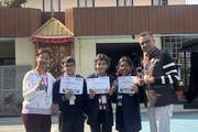 Students of KPK School celebrating their achievement in the Global Math Debate League.