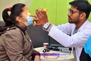 Eye Examination in progress during the Free Eye Screening Camp 2082.