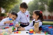 Kindergarten students at Kathmandu Pragya Kunja School