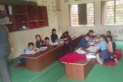 Students of Shree Langarche Secondary School engaged in a focused classroom learning session.