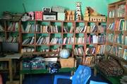 The library at Shanti Secondary School having collection of academic books and educational resources.