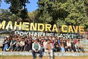 Adventure in Pokhara: Students and faculty at Mahendra Cave during their visit to Pokhara.