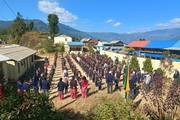 Morning Prayer at Bhagawati Secondary School