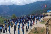 Morning Assembly: Students of Mahadev Secondary School starting their day with discipline and unity.