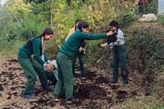 Plant science students gaining hands-on field experience during an outdoor practical session.