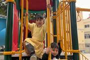 Students playing at Gyanshree School playzone.