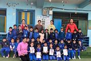 Young learners of KASES celebrating their success in the Pre-primary Quiz and Spelling Contest.