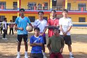 Pre-volleyball match Snap of students of Adarsha Secondary School