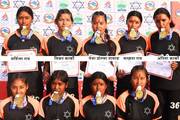 Students celebrating their gold medal victory in the Kabaddi category at the President Running Shield