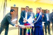 Prize distribution to students who succeeded in securing first, second and third place in various kg weight groups in Lumbini Province Level Taekwondo Competition 2026.