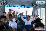 Science graduates participating in a refreshment program excursion.