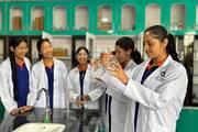 Students performing Experiment