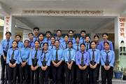 Students of Shree Himalayan Dandapani Neupane Secondary School in their school uniform.