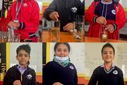 Grade 2 students at Kathmandu Pragya Kunja School performing a hands-on science experiment.