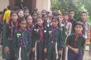Students of the school scout troop during an outdoor educational excursion.