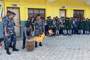 Safety First: Earthquake and Fire Safety Campaign at Shree Saraswati Secondary School