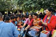 Stationery Distribution in Shree Adhunik School.