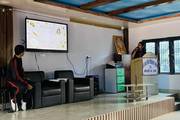 Students at Shree Secondary School, Rajhena, Dang, participating in a classroom presentation session