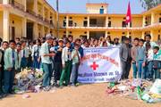 Shree Nawajeewan Vidhyashram Secondary School Students Lead a Dedicated Campus Clean-Up Initiative.