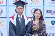 Students and Family in Graduation Ceremony