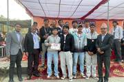 Students receiving medals and certificates during an award ceremony at Jana Jagriti Secondary School.