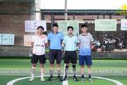 Participants and match officials gather during the Summer Cup Inter-College Futsal Tournament 2026.