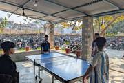 Table Tennis Match in Action at Sports Meet