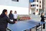 Table Tennis Match in Action at Bernhardt College