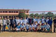 The boys' volleyball team of Janata Secondary School during a sports event.