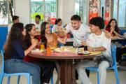 Moments that matter. Whether it's a quick lunch or a deep discussion, the cafeteria is where the students come together to share ideas and laughter.