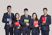Management students with their core course books at Dibya Deep Jyoti English Secondary School.