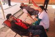 A blood donation program organized at Virinchi College.