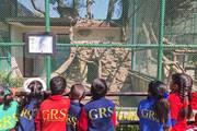Godawari Residential School students observing wildlife during their educational visit to the Central Zoo.